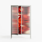 Pebbles 2 - Cabinet - Nick Liefhebber - Chalk - Reeded glass