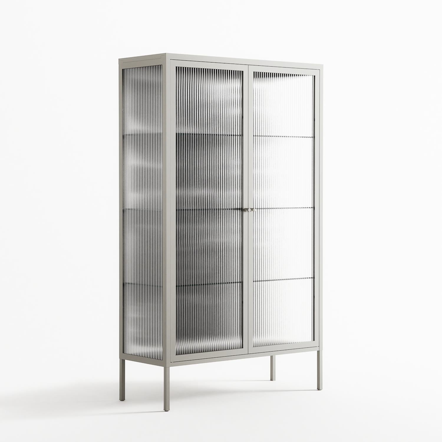 Black Flower - Cabinet - Konrad Blaszczyk - Chalk - Reeded glass