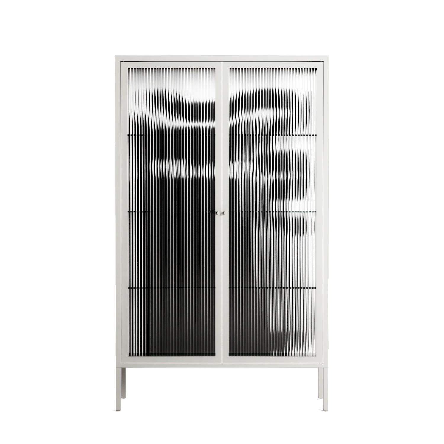 Black Cat - Cabinet - Konrad Blaszczyk - Chalk - Reeded glass