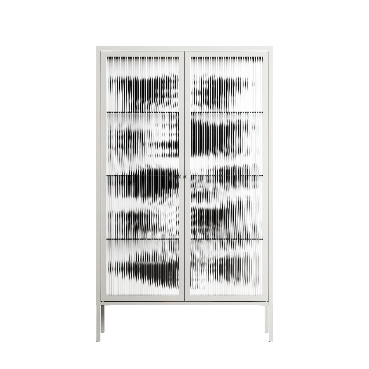 Black Birds - Cabinet - Konrad Blaszczyk - Chalk - Reeded glass