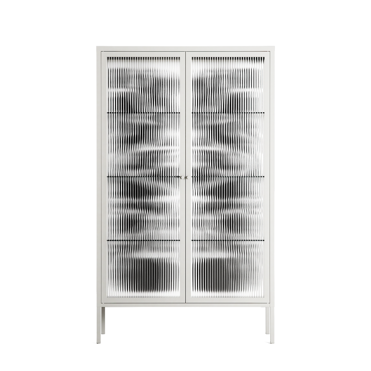 Black Potted Plant - Cabinet - Konrad Blaszczyk - Chalk - Reeded glass