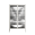White Fern - Cabinet - Konrad Blaszczyk - Chalk - Reeded glass
