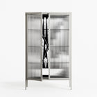 White Fern - Cabinet - Konrad Blaszczyk - Chalk - Reeded glass