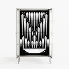 White Fern - Cabinet - Konrad Blaszczyk - Chalk - Reeded glass