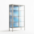 Birds B - Cabinet - Heather Zhou - Chalk - Reeded glass