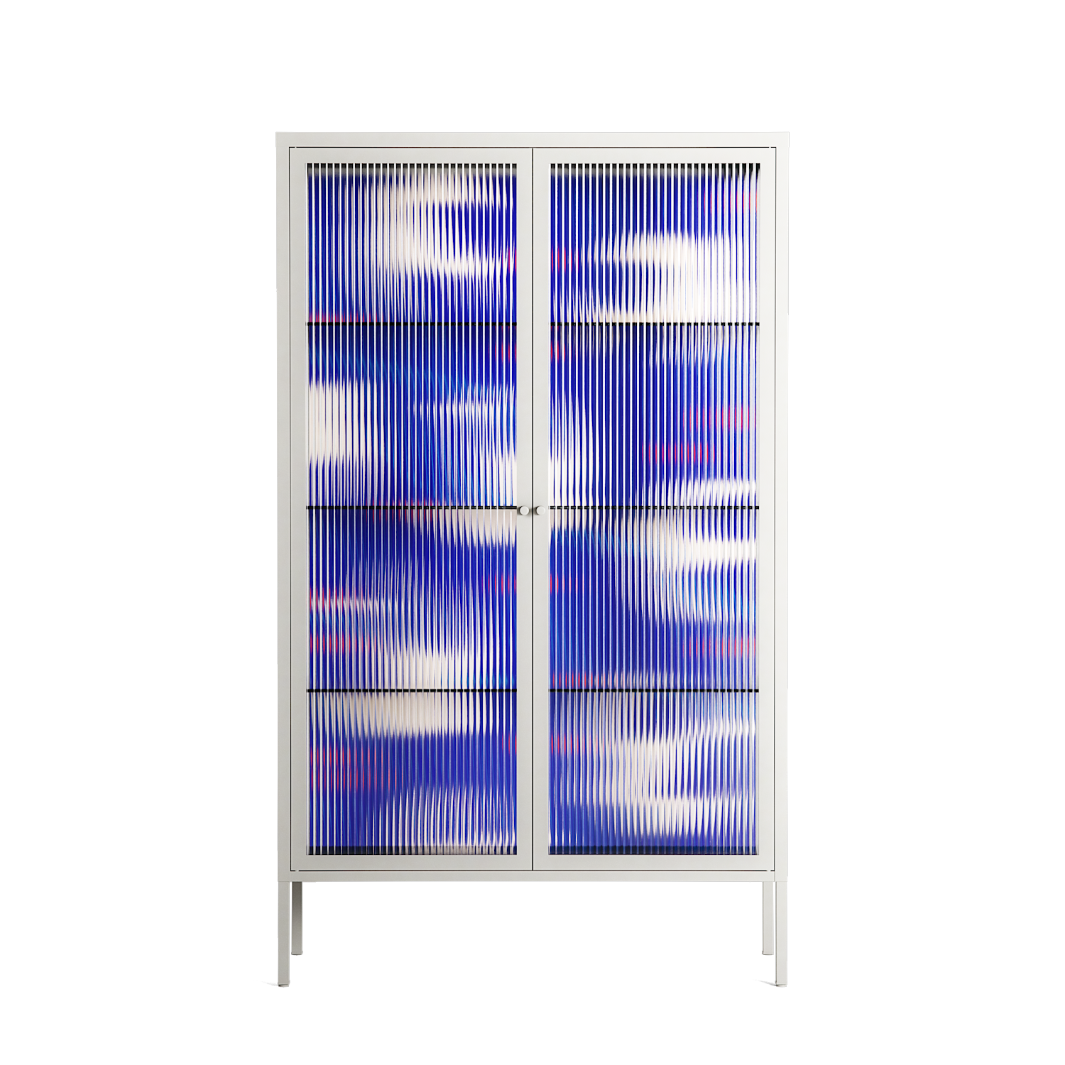 Birds A - Cabinet - Heather Zhou - Chalk - Reeded glass