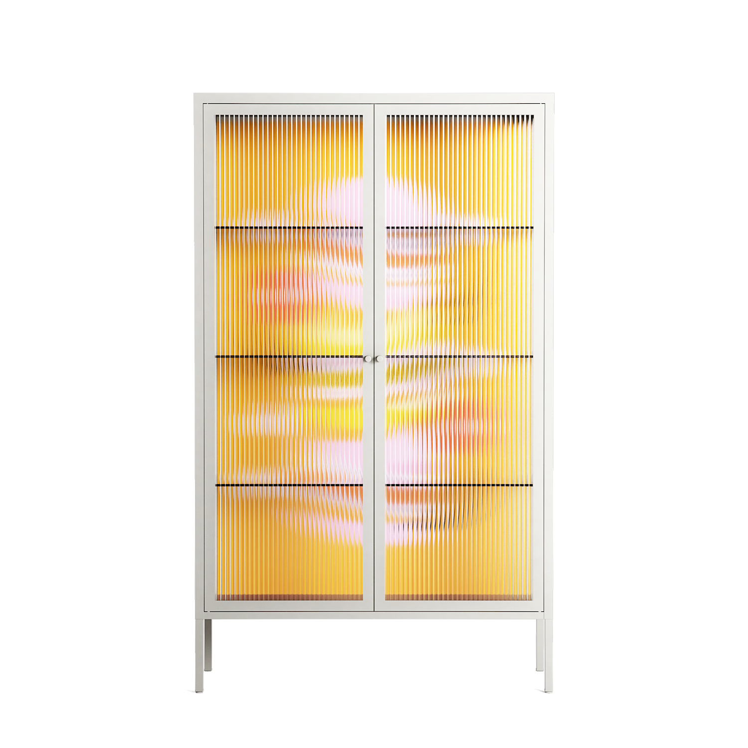 Cake - Cabinet - Heather Zhou - Chalk - Reeded glass