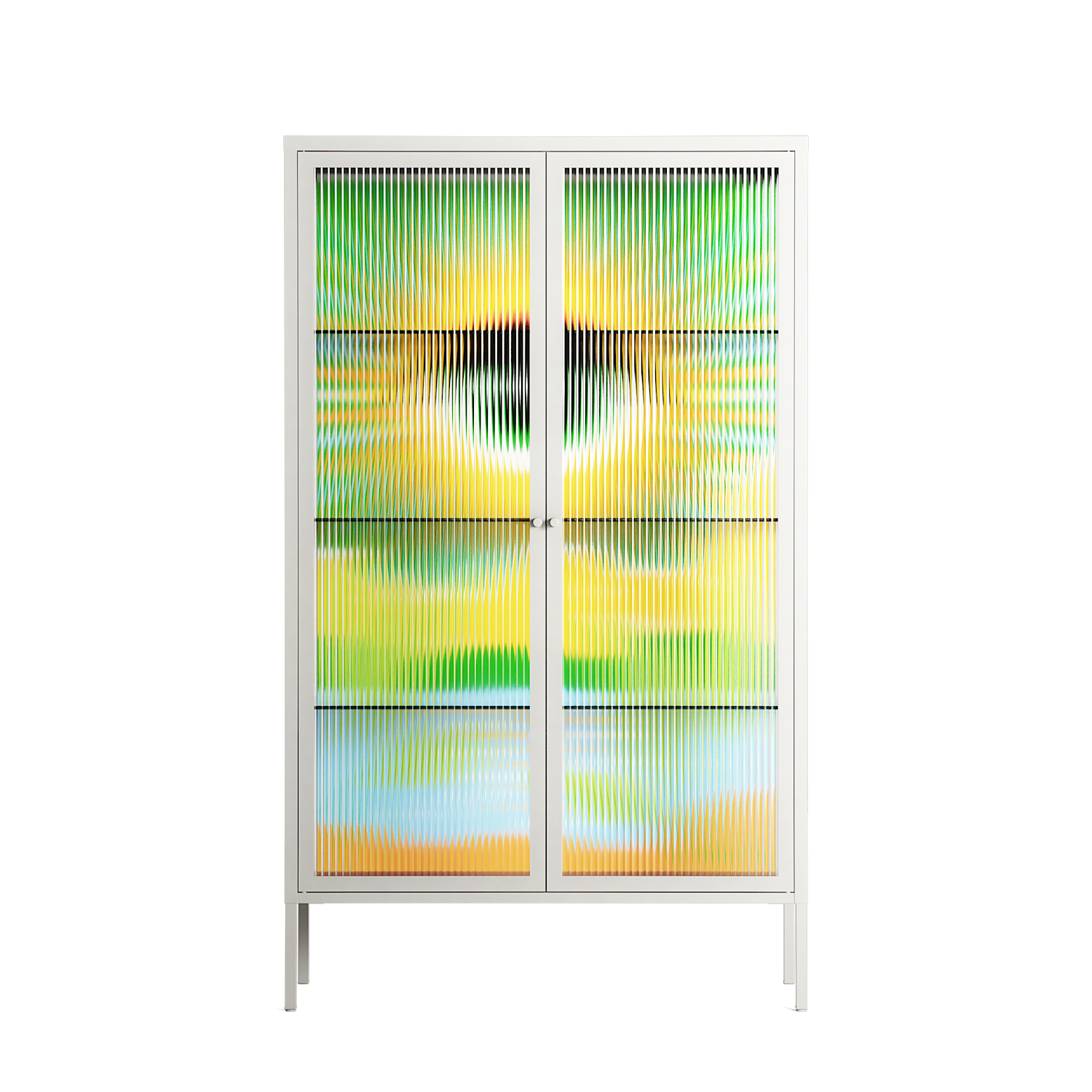 Curiosity - Cabinet - Heather Zhou - Chalk - Reeded glass