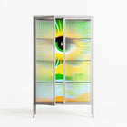 Curiosity - Cabinet - Heather Zhou - Chalk - Reeded glass