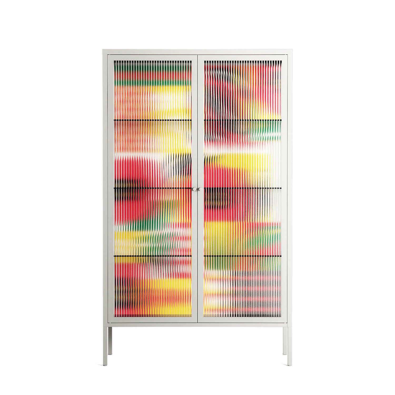 Flower C - Cabinet - Heather Zhou - Chalk - Reeded glass