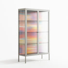 Flower A - Cabinet - Heather Zhou - Chalk - Reeded glass
