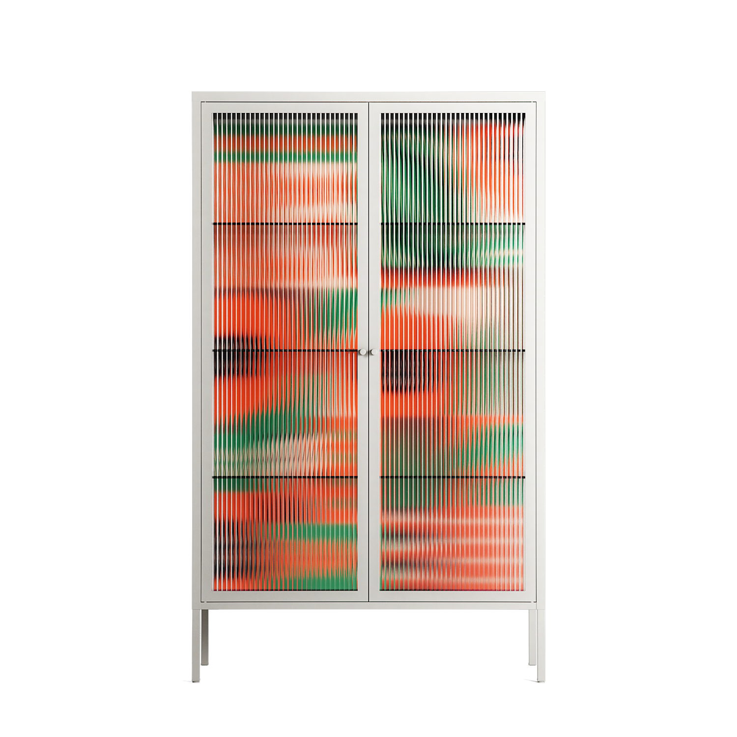 Flower B - Cabinet - Heather Zhou - Chalk - Reeded glass