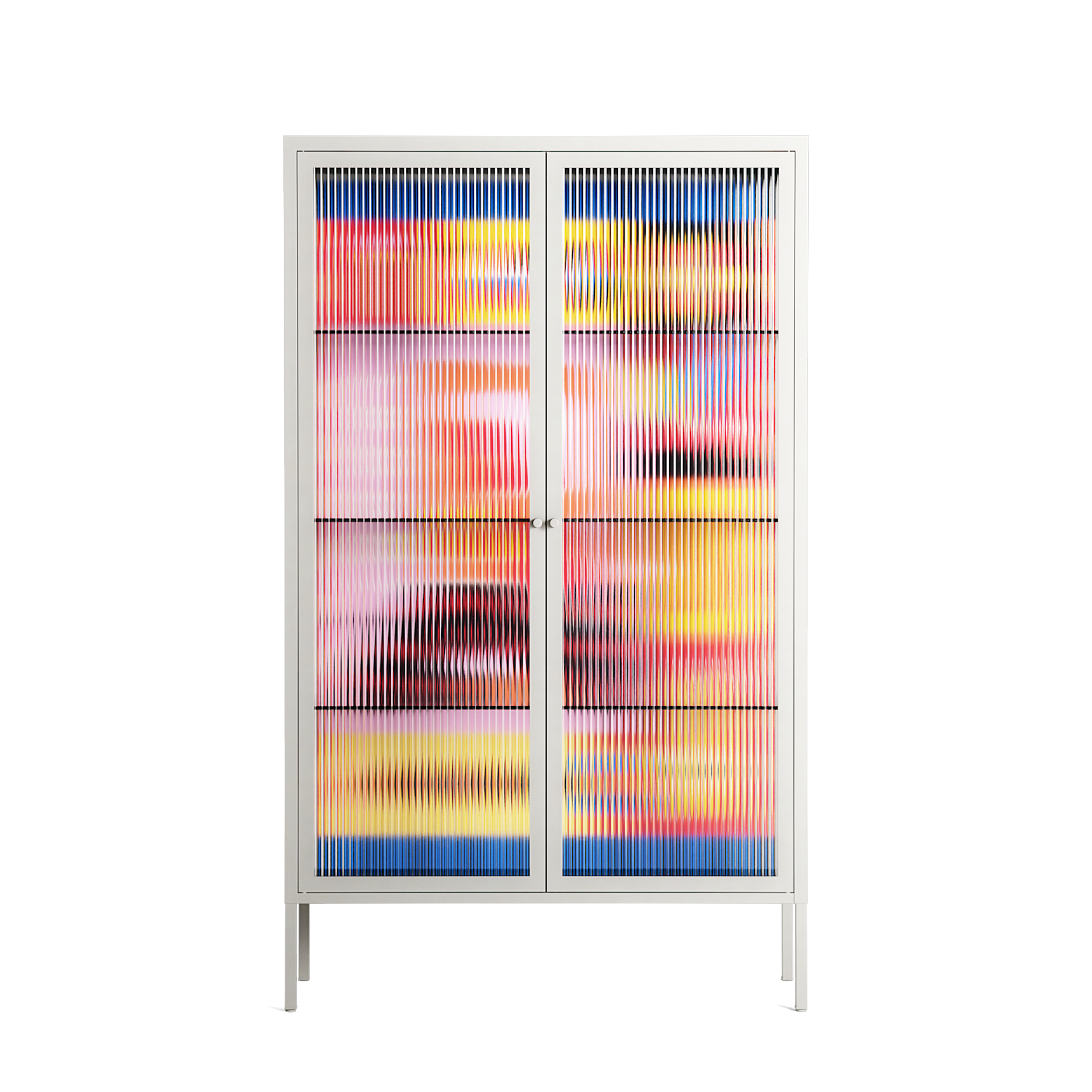 Yoga - Cabinet - Heather Zhou - Chalk - Reeded glass