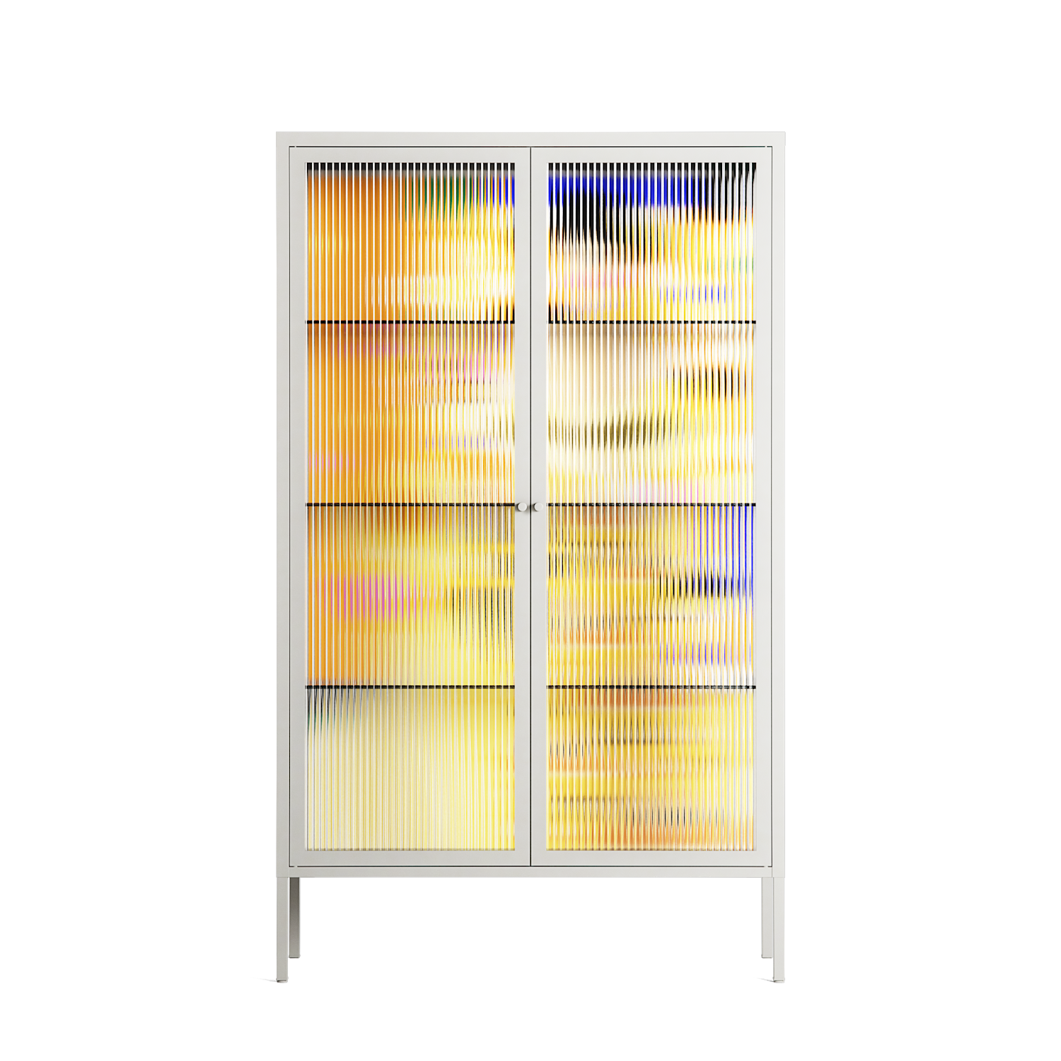 Klimt - Cabinet - Heather Zhou - Chalk - Reeded glass