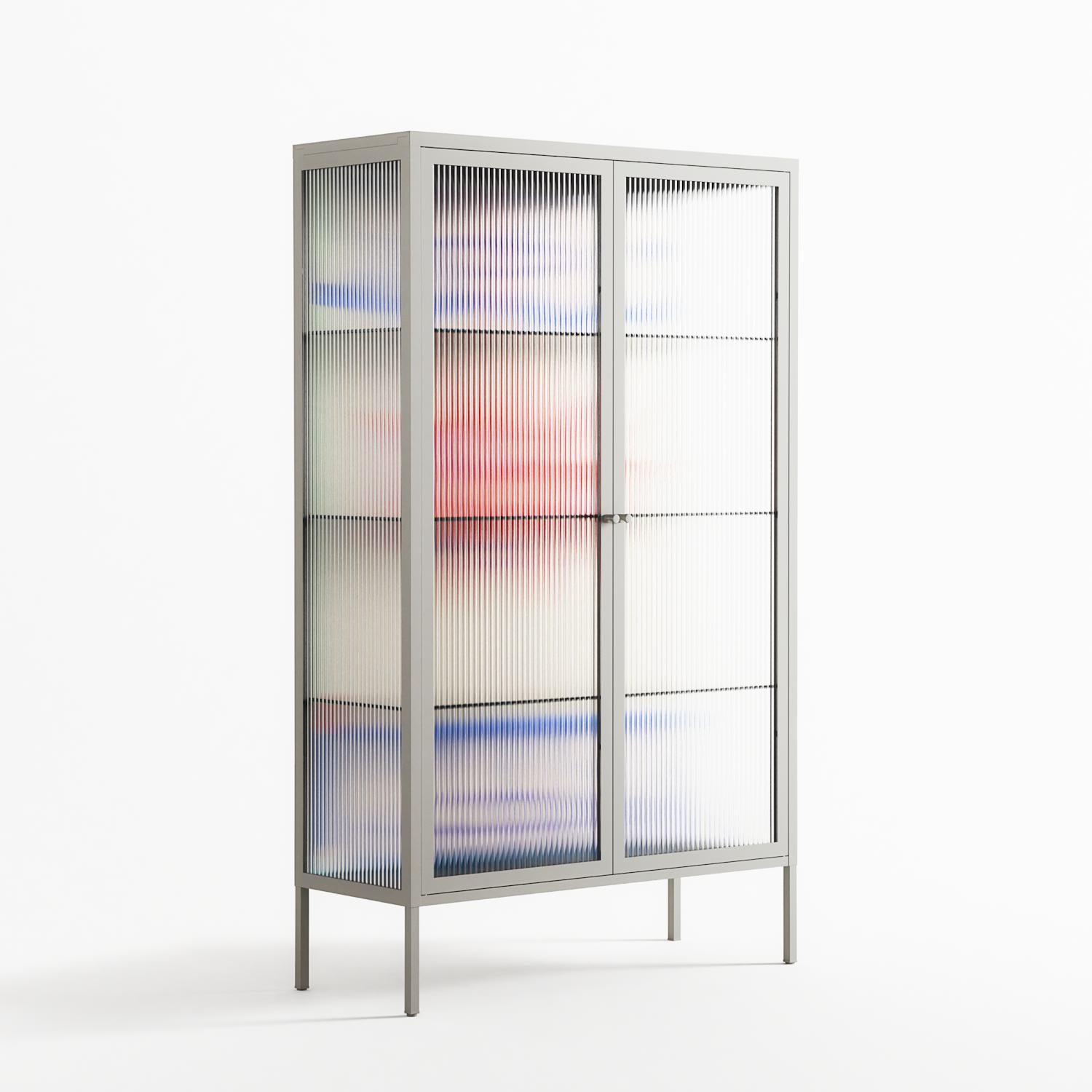 Wino Wagon - Cabinet - Ciara Wade - Chalk - Reeded glass