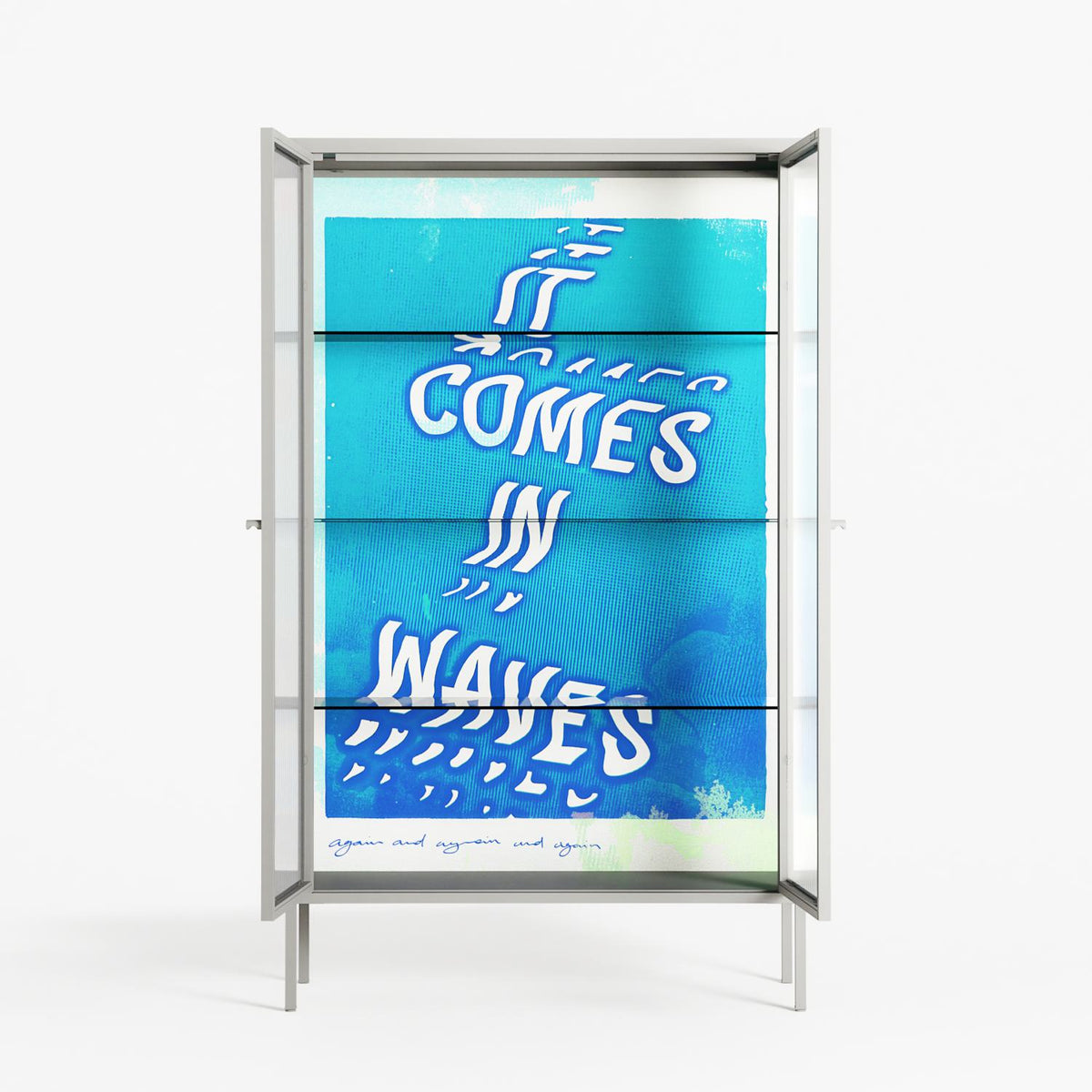 It Comes in Waves - Cabinet - Ciara Wade - Chalk - Reeded glass