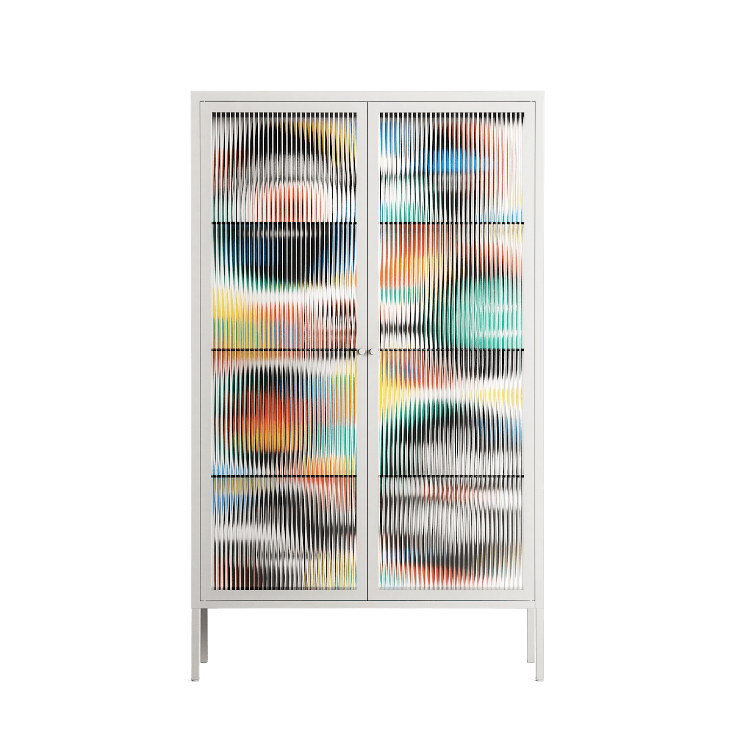 Alive - Cabinet - Vratislav Pecka - Chalk - Reeded glass