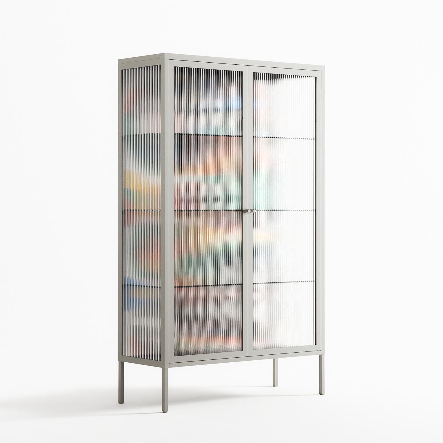 Alive - Cabinet - Vratislav Pecka - Chalk - Reeded glass