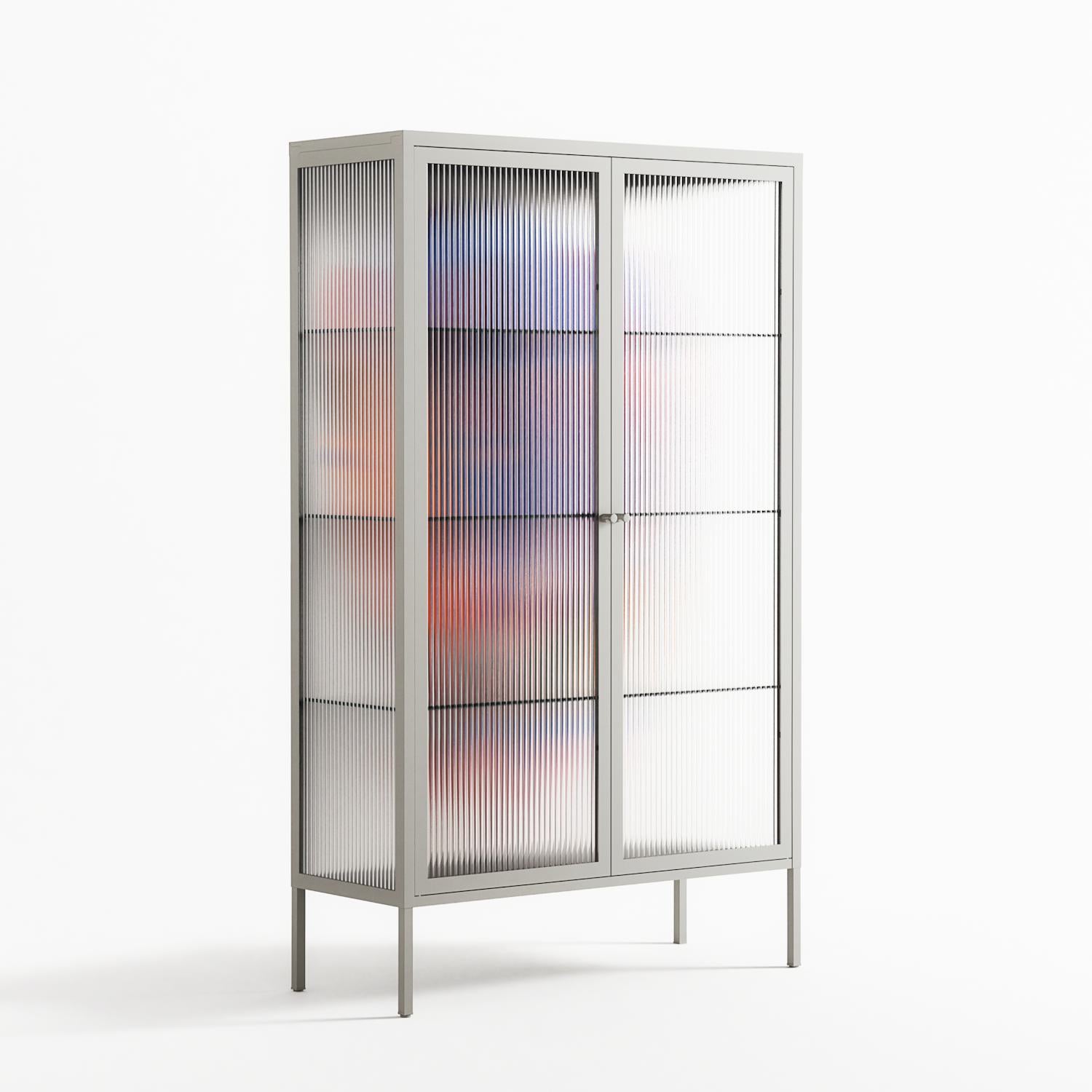 Balloons - Cabinet - Vratislav Pecka - Chalk - Reeded glass