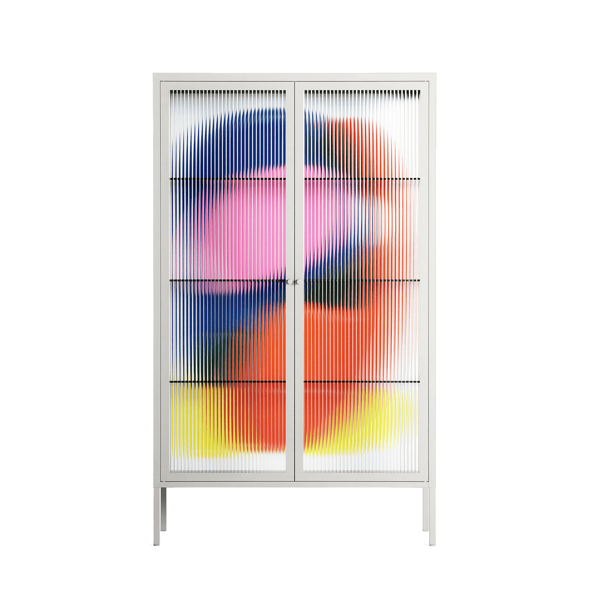 Blends - Cabinet - Vratislav Pecka - Chalk - Reeded glass