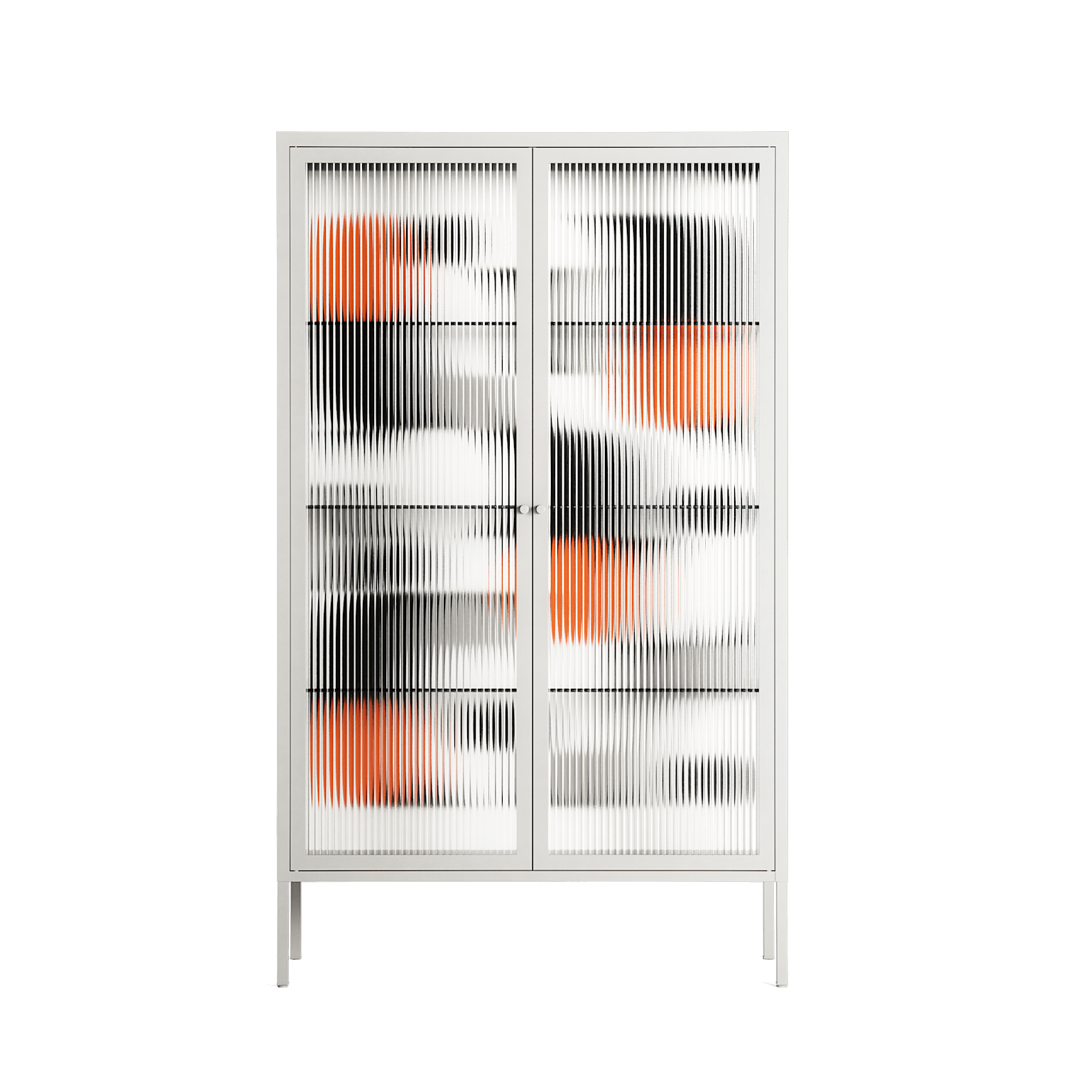 Conserto - Cabinet - Vratislav Pecka - Chalk - Reeded glass