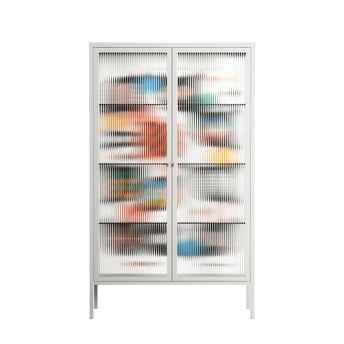 Connections - Cabinet - Vratislav Pecka - Chalk - Reeded glass