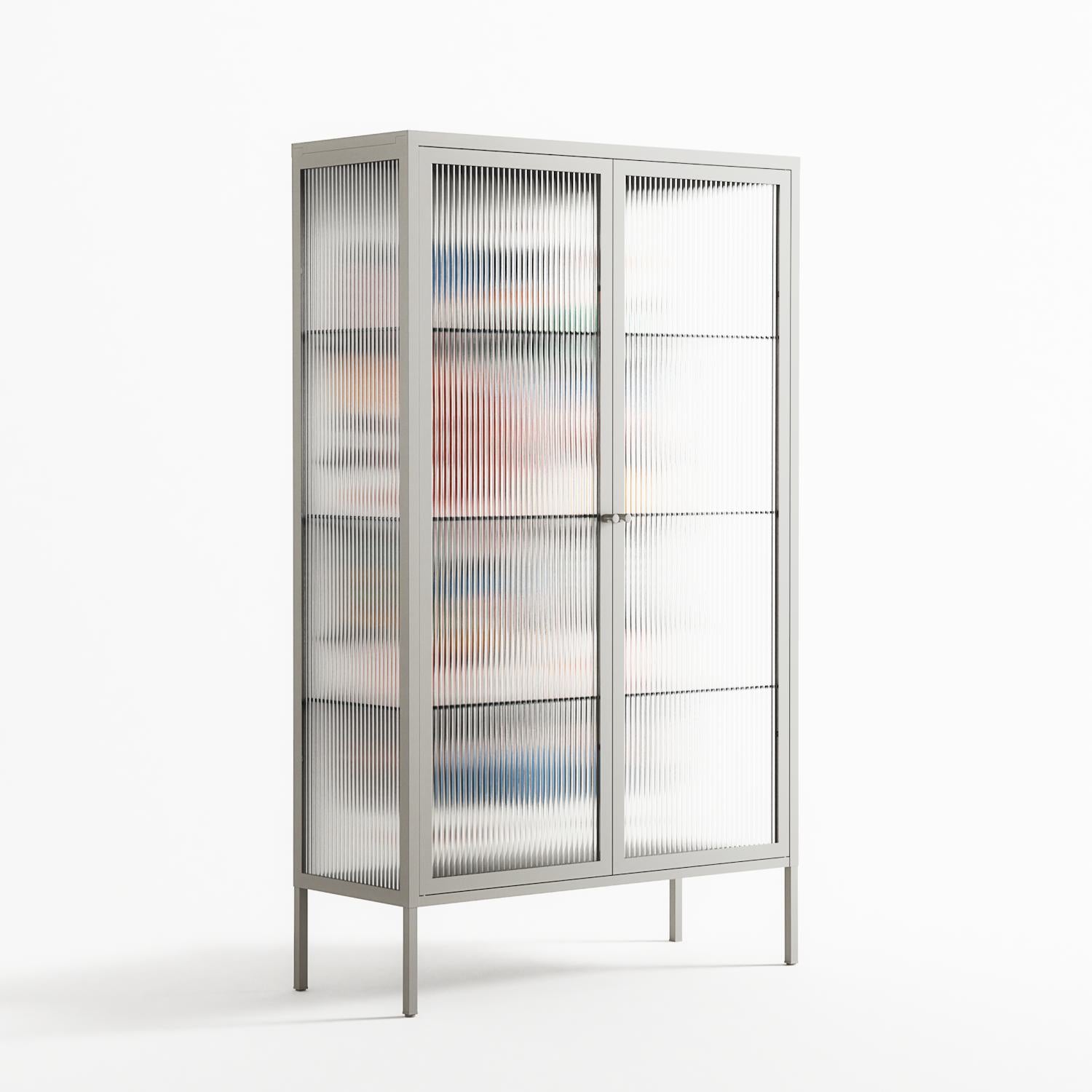 Connections - Cabinet - Vratislav Pecka - Chalk - Reeded glass