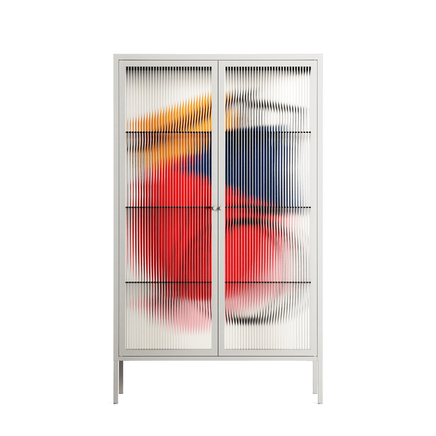 Fuerte - Cabinet - Vratislav Pecka - Chalk - Reeded glass