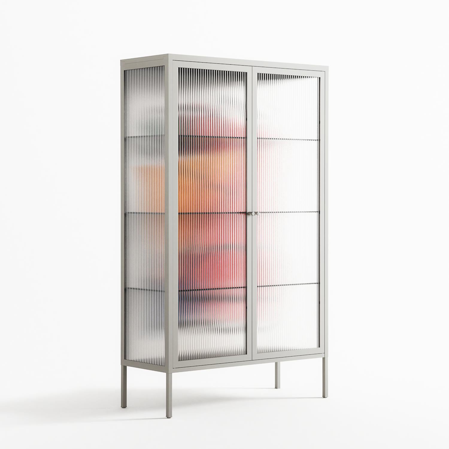 Misplaced - Cabinet - Vratislav Pecka - Chalk - Reeded glass