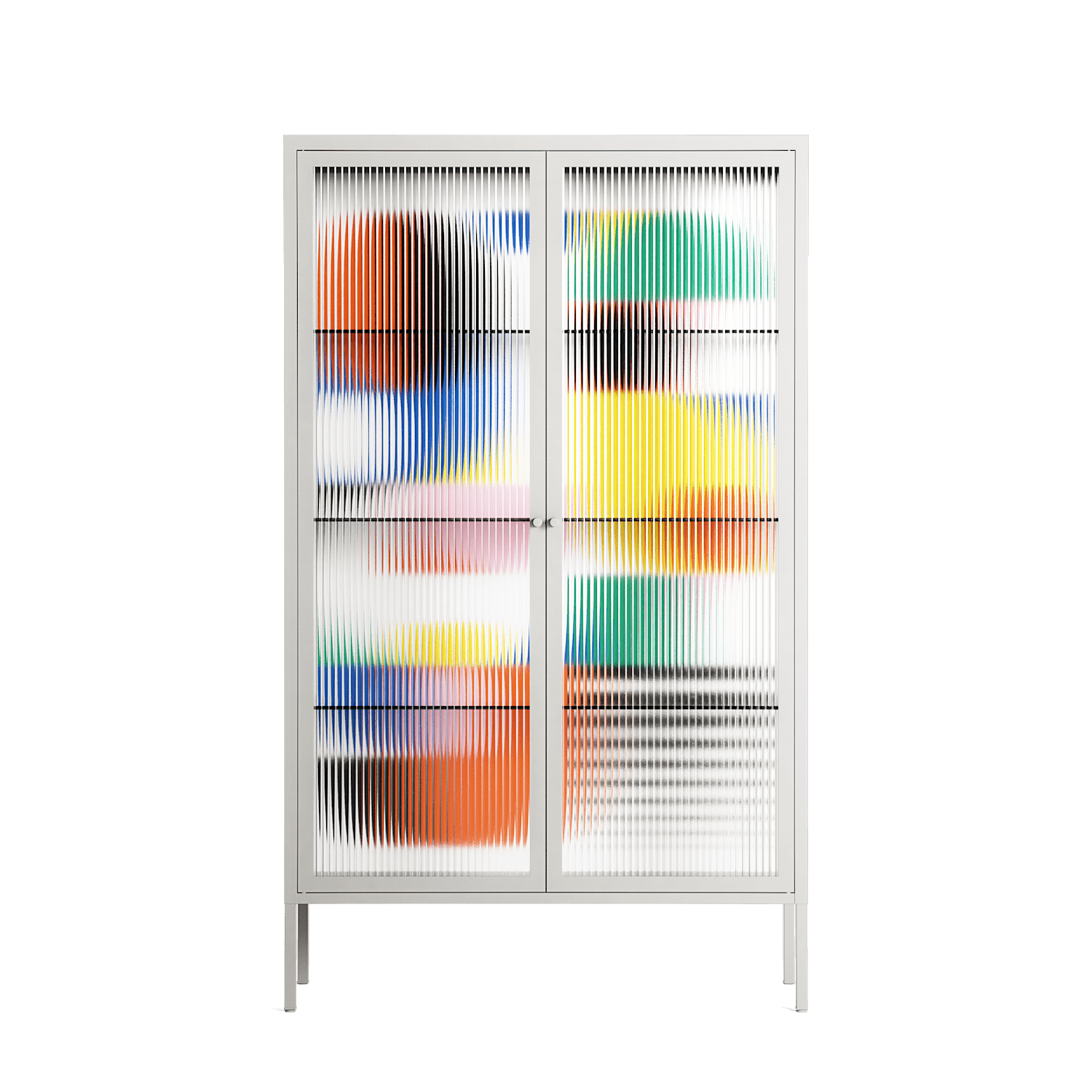 Murano - Cabinet - Vratislav Pecka - Chalk - Reeded glass