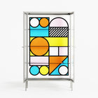 Palette - Cabinet - Vratislav Pecka - Chalk - Reeded glass