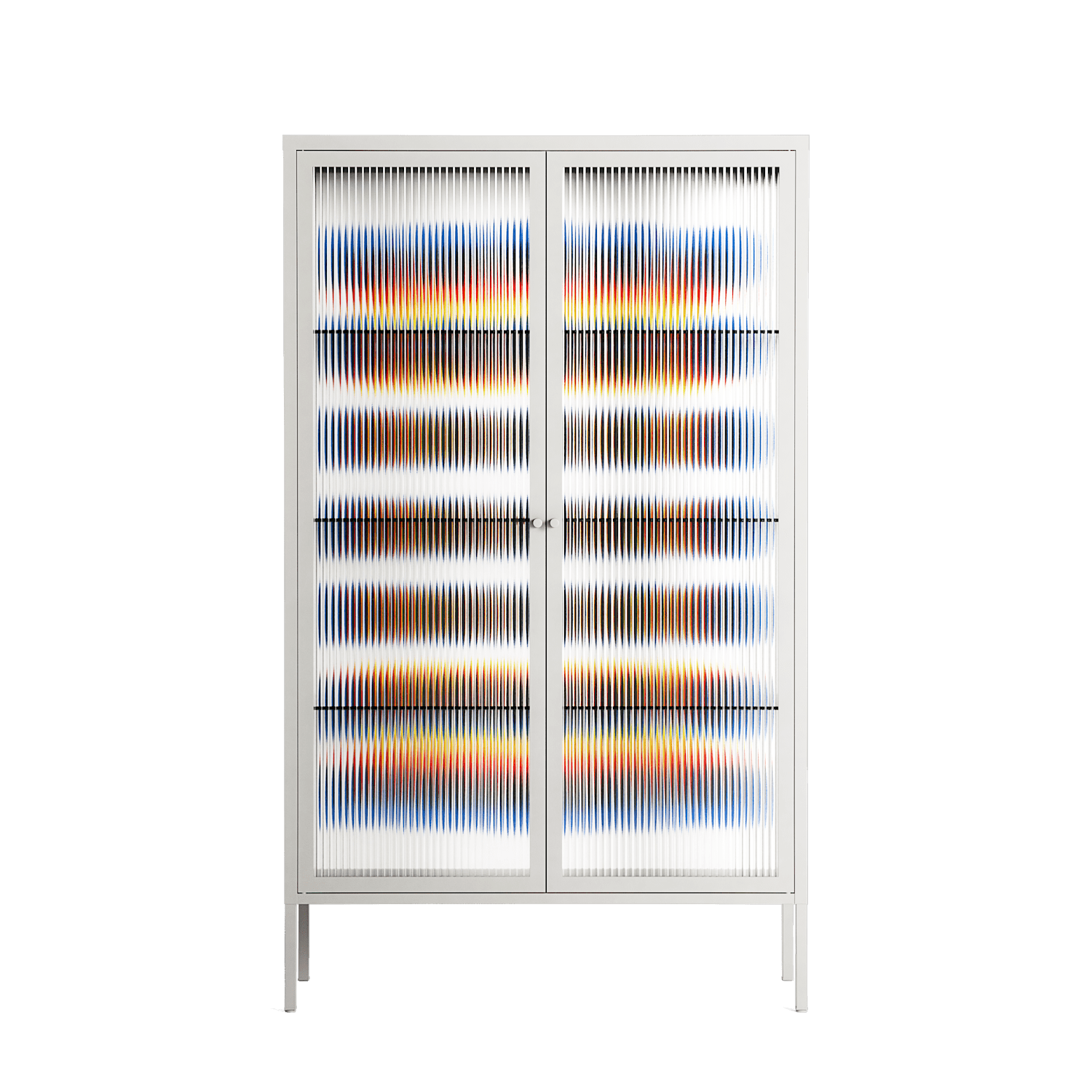 Perspektiva - Cabinet - Vratislav Pecka - Chalk - Reeded glass