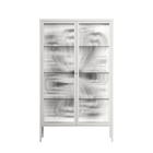 Splash of black - Cabinet - Vratislav Pecka - Chalk - Reeded glass
