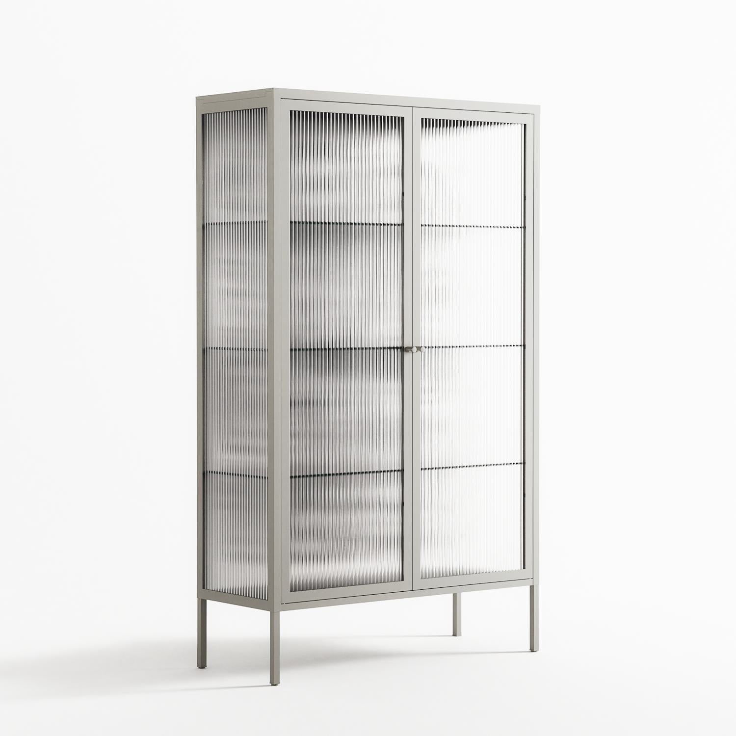 Splash of black - Cabinet - Vratislav Pecka - Chalk - Reeded glass
