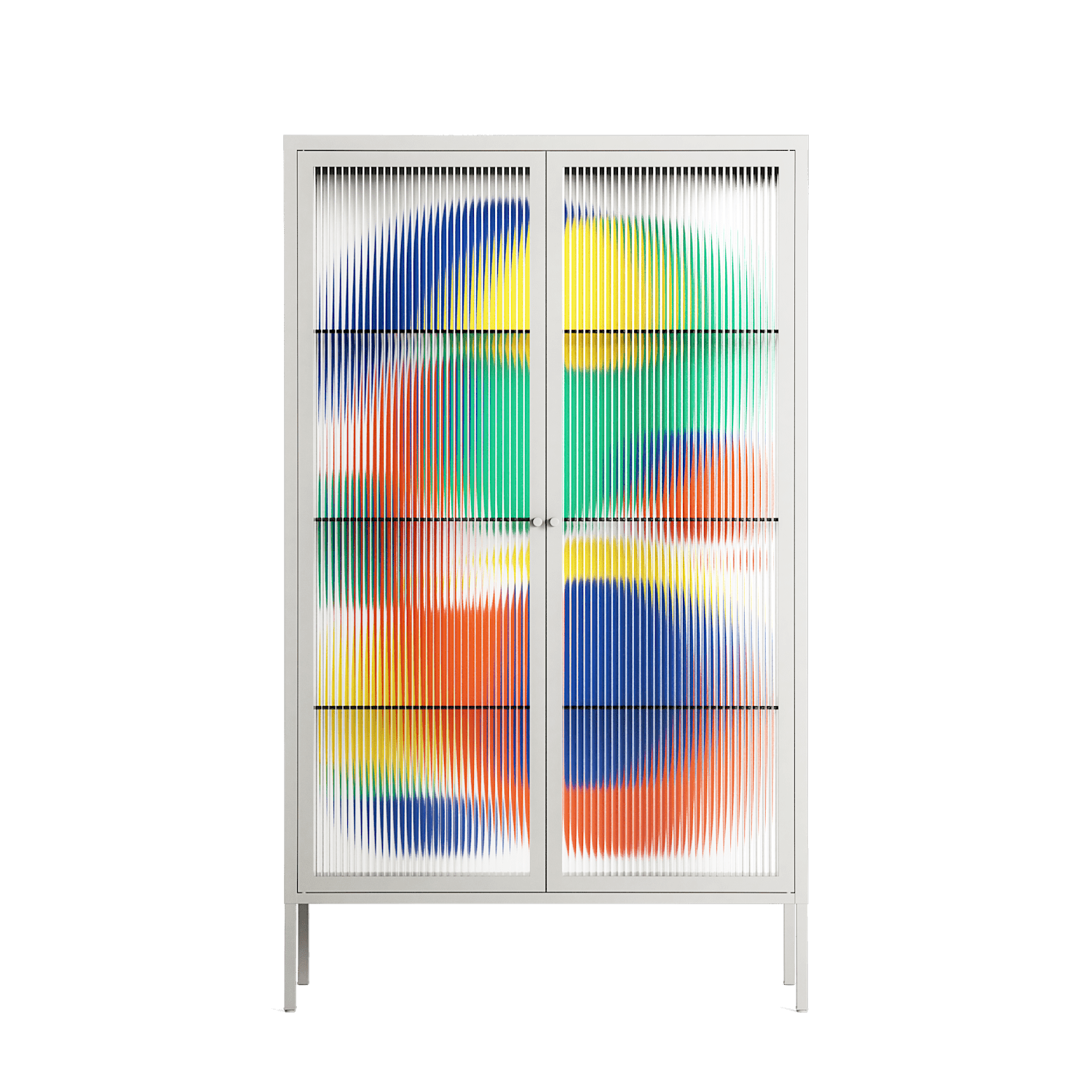 Vibrante - Cabinet - Vratislav Pecka - Chalk - Reeded glass