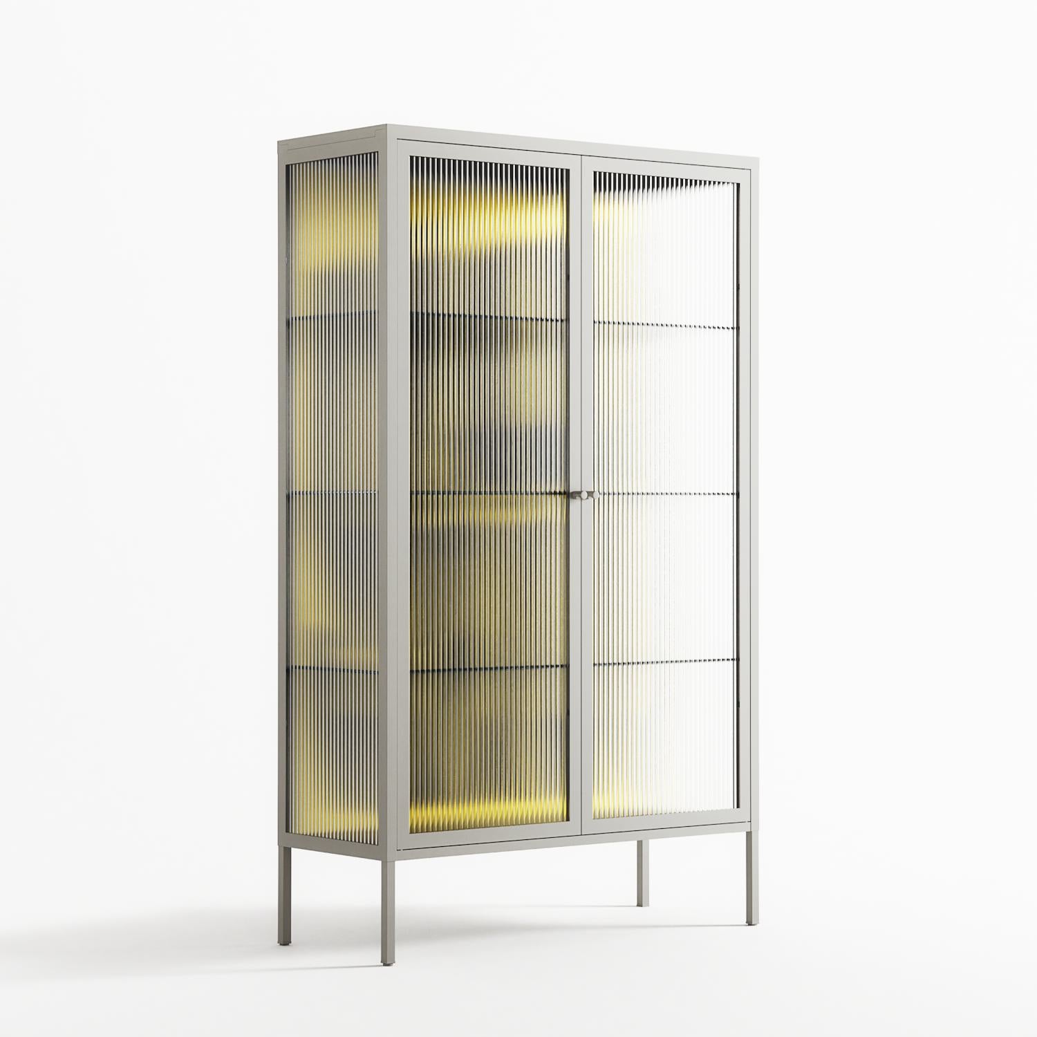 Yay - Cabinet - Vratislav Pecka - Chalk - Reeded glass
