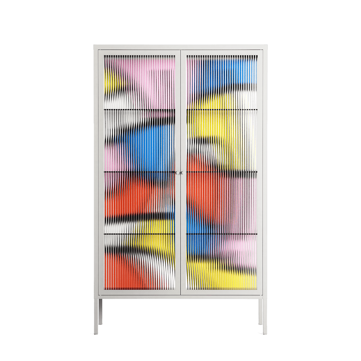 Yo - Cabinet - Vratislav Pecka - Chalk - Reeded glass
