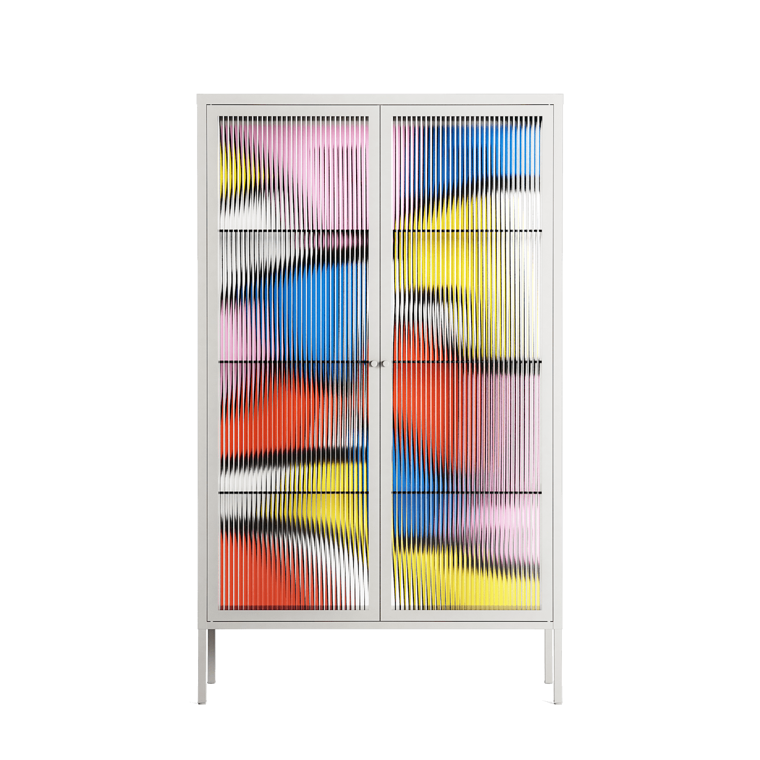 Yo - Cabinet - Vratislav Pecka - Chalk - Reeded glass