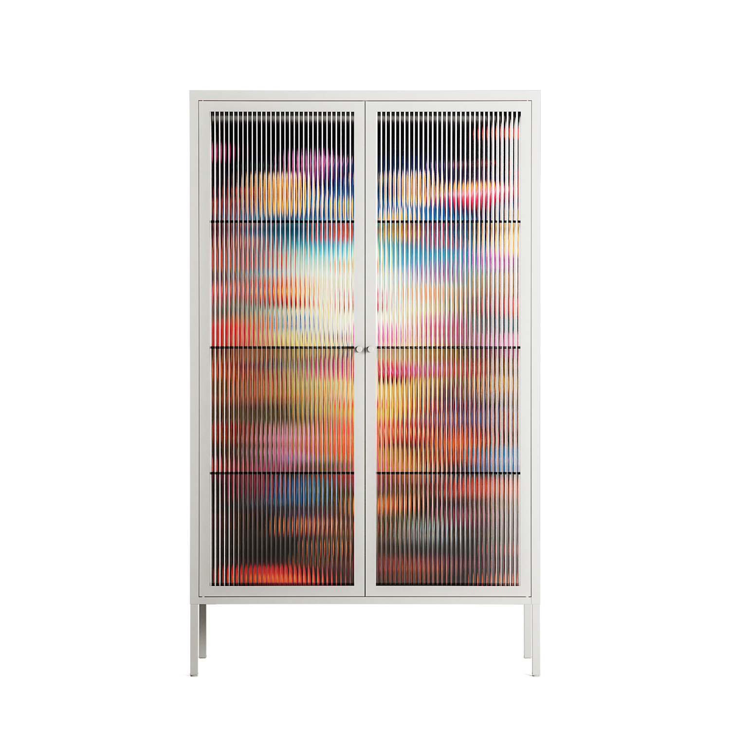 Greatful Meadow - Cabinet - Nur Rydberg - Chalk - Reeded glass