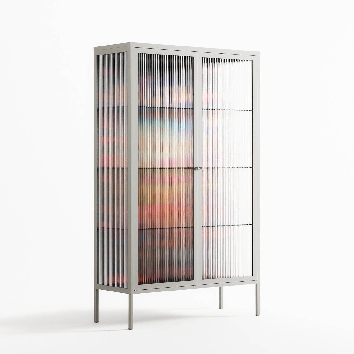 Greatful Meadow - Cabinet - Nur Rydberg - Chalk - Reeded glass