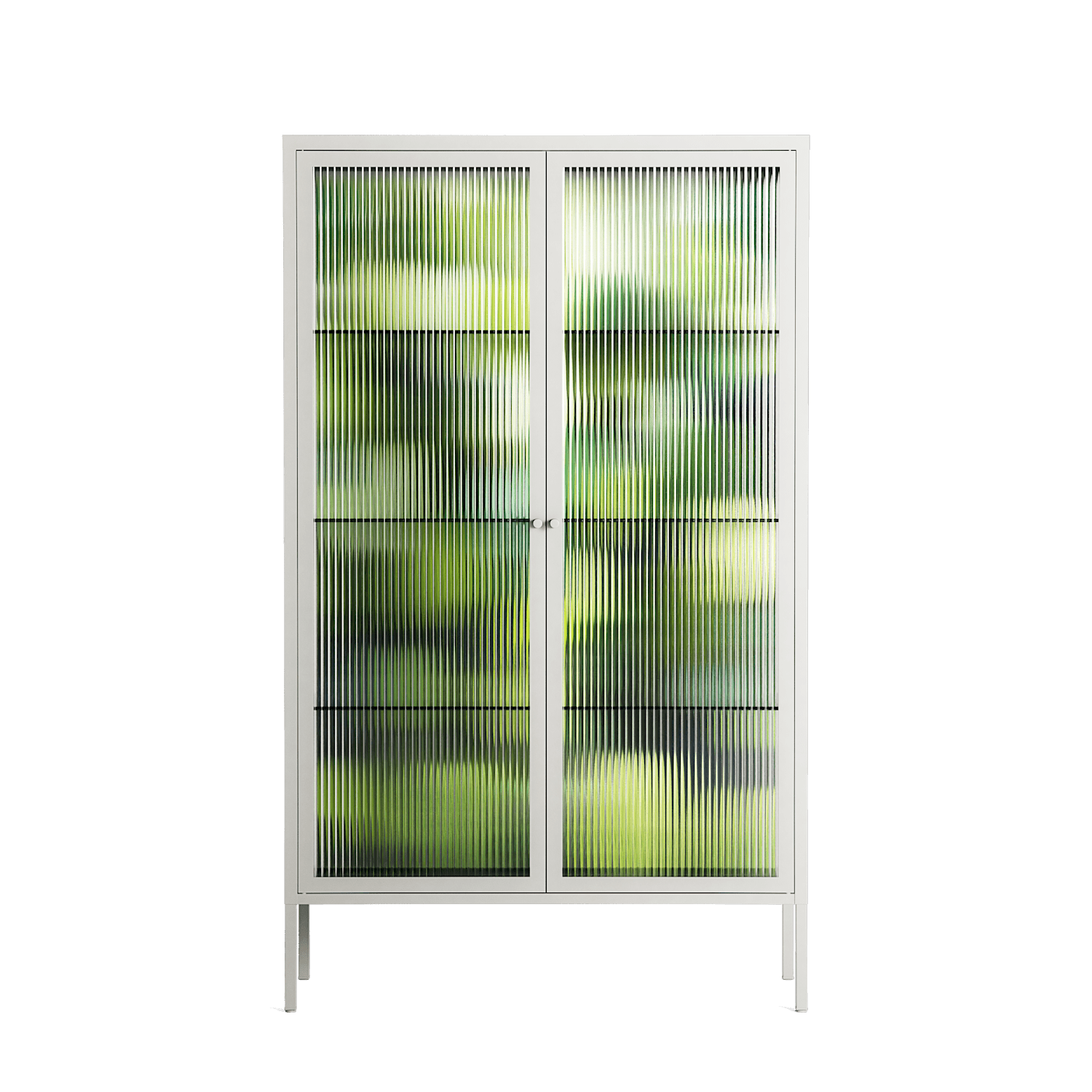 Tummetott - Cabinet - Nur Rydberg - Chalk - Reeded glass