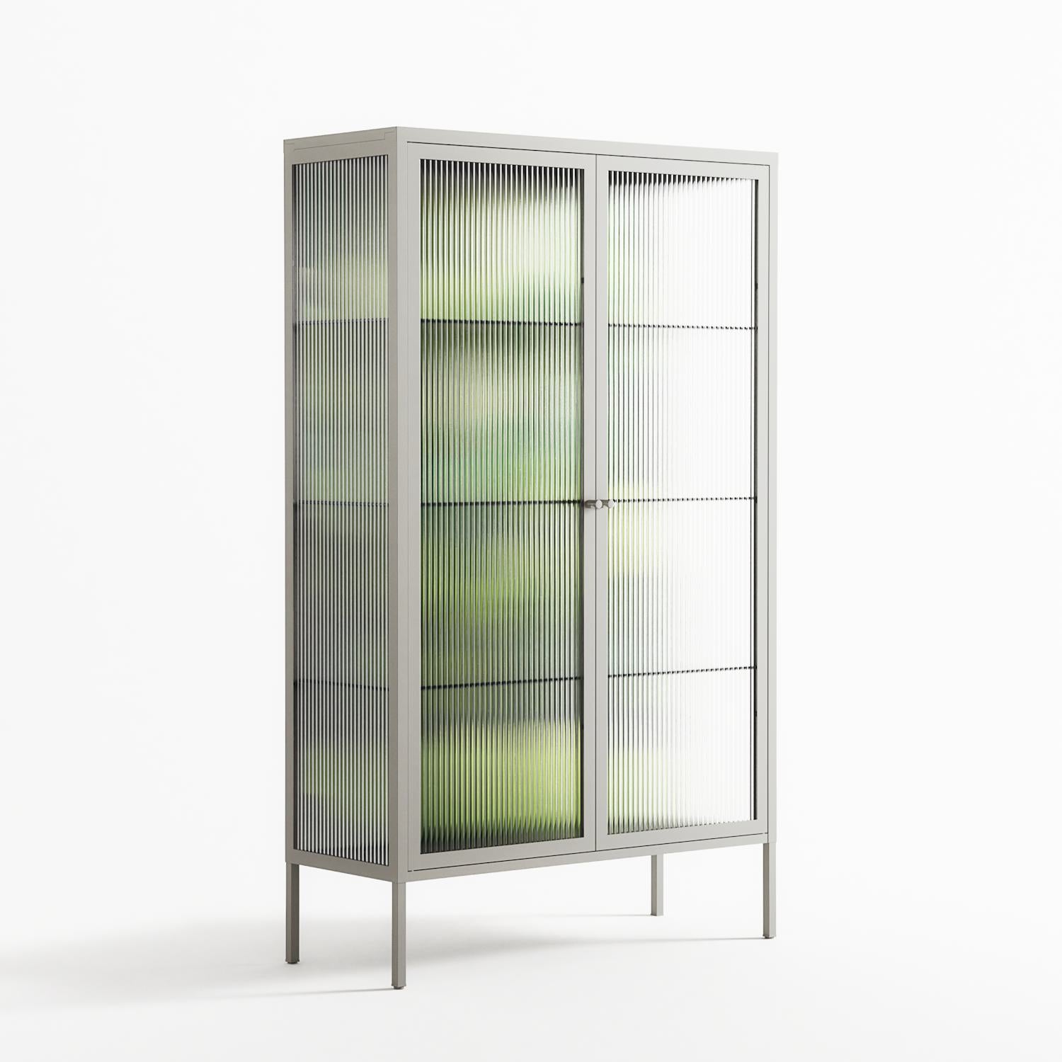 Tummetott - Cabinet - Nur Rydberg - Chalk - Reeded glass