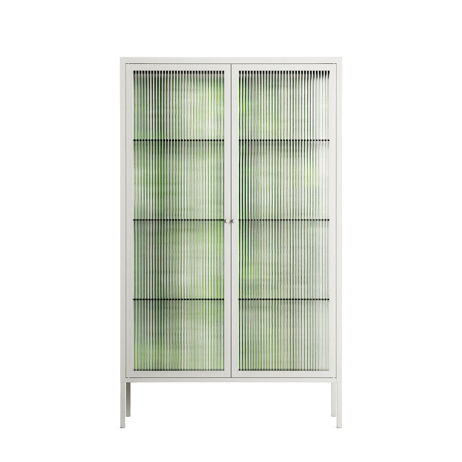 Björkskog - Cabinet - Nur Rydberg - Chalk - Reeded glass