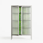 Björkskog - Cabinet - Nur Rydberg - Chalk - Reeded glass