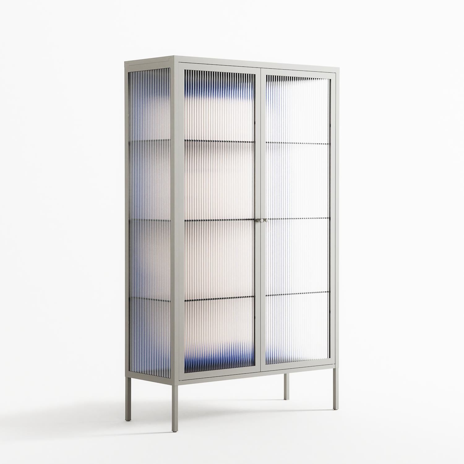 Good Bye - Cabinet - Andrea Devia-Nuño - Chalk - Reeded glass