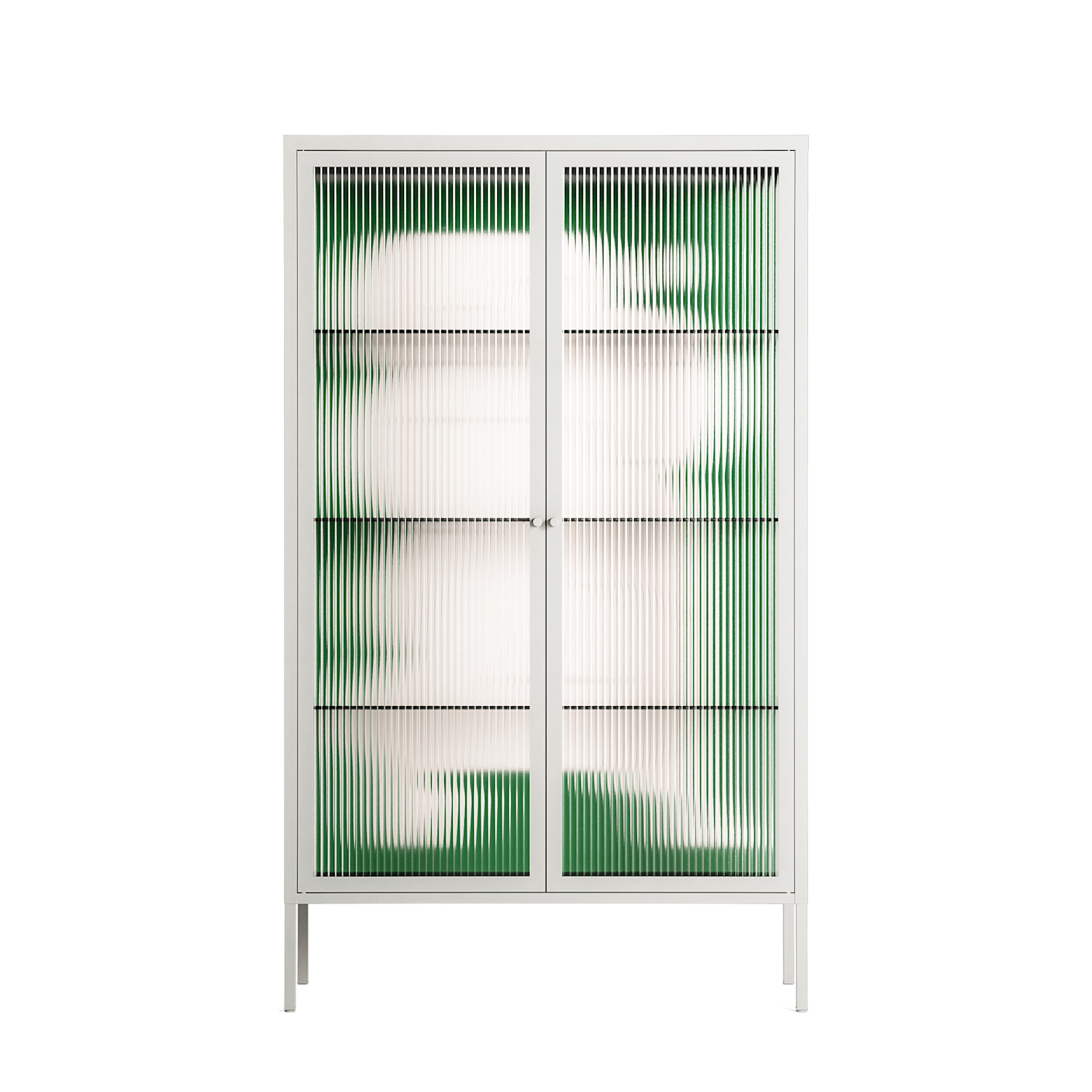 Carry - Cabinet - Andrea Devia-Nuño - Chalk - Reeded glass