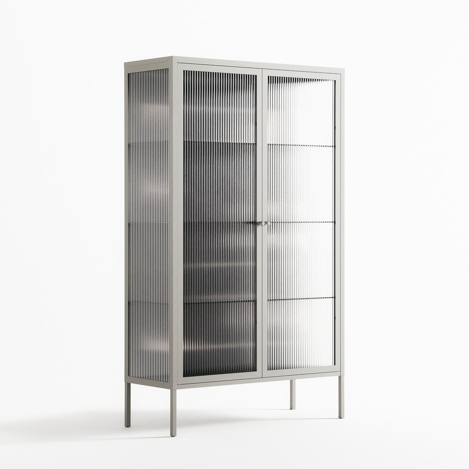 Love Flow - Cabinet - Andrea Devia-Nuño - Chalk - Reeded glass
