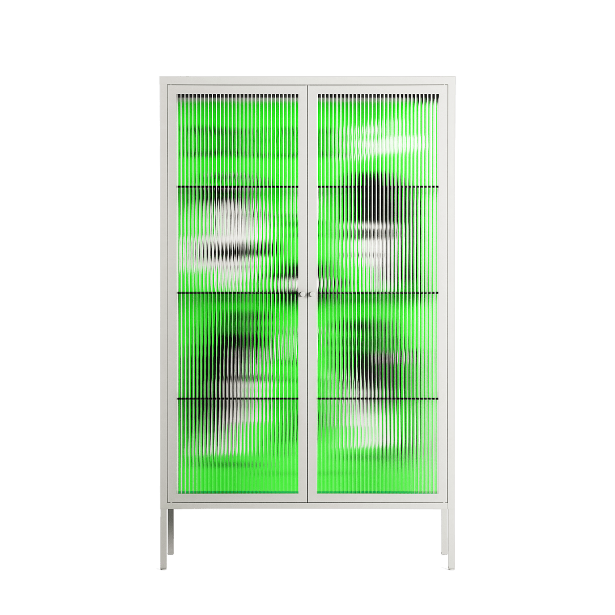 Cool Cool Salon Green - Cabinet - Aley Wild - Chalk - Reeded glass