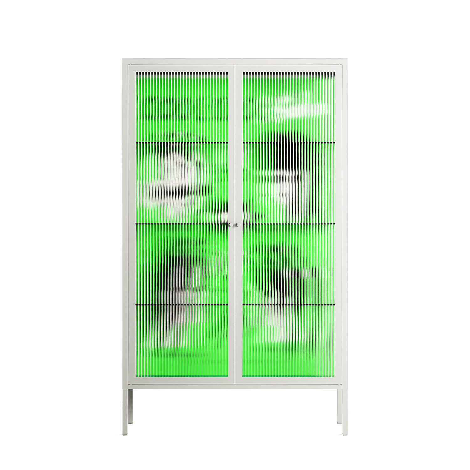 Cool Cool Salon Green - Cabinet - Aley Wild - Chalk - Reeded glass