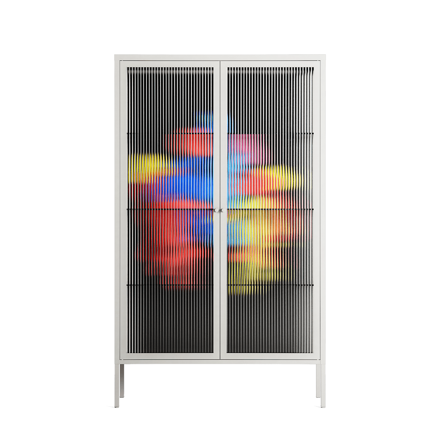 Mushroom Dance Multi - Cabinet - Aley Wild - Chalk - Reeded glass